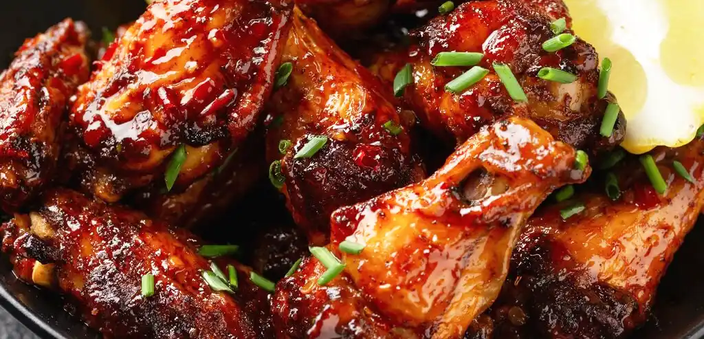 Alitas de pollo crujientes y deliciosas, con salsa sweet chili