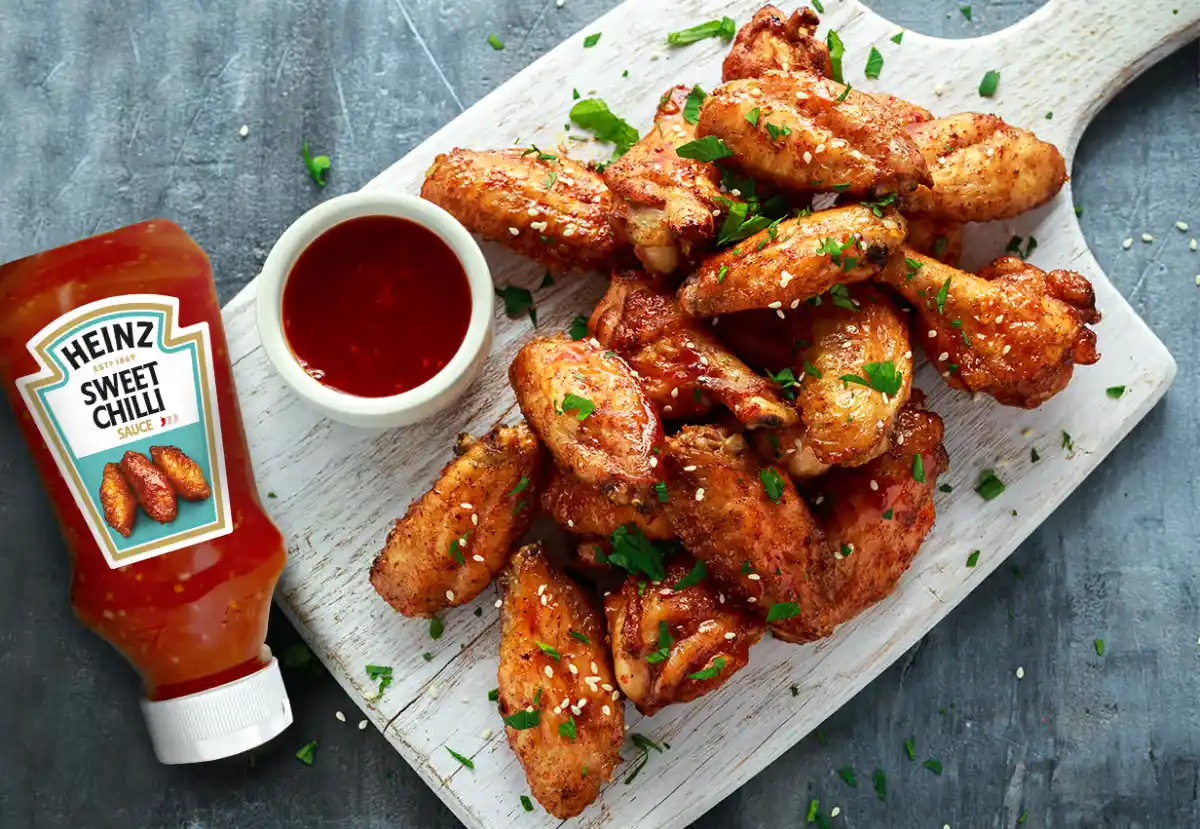 alitas de pollo crujientes con salsa Sweet Chilli